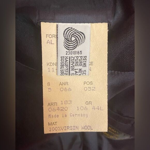 Hugo Boss Blazer Al Capone 100% virgin wool 44L Black Wool Blend Suit Coat - Picture 9 of 10